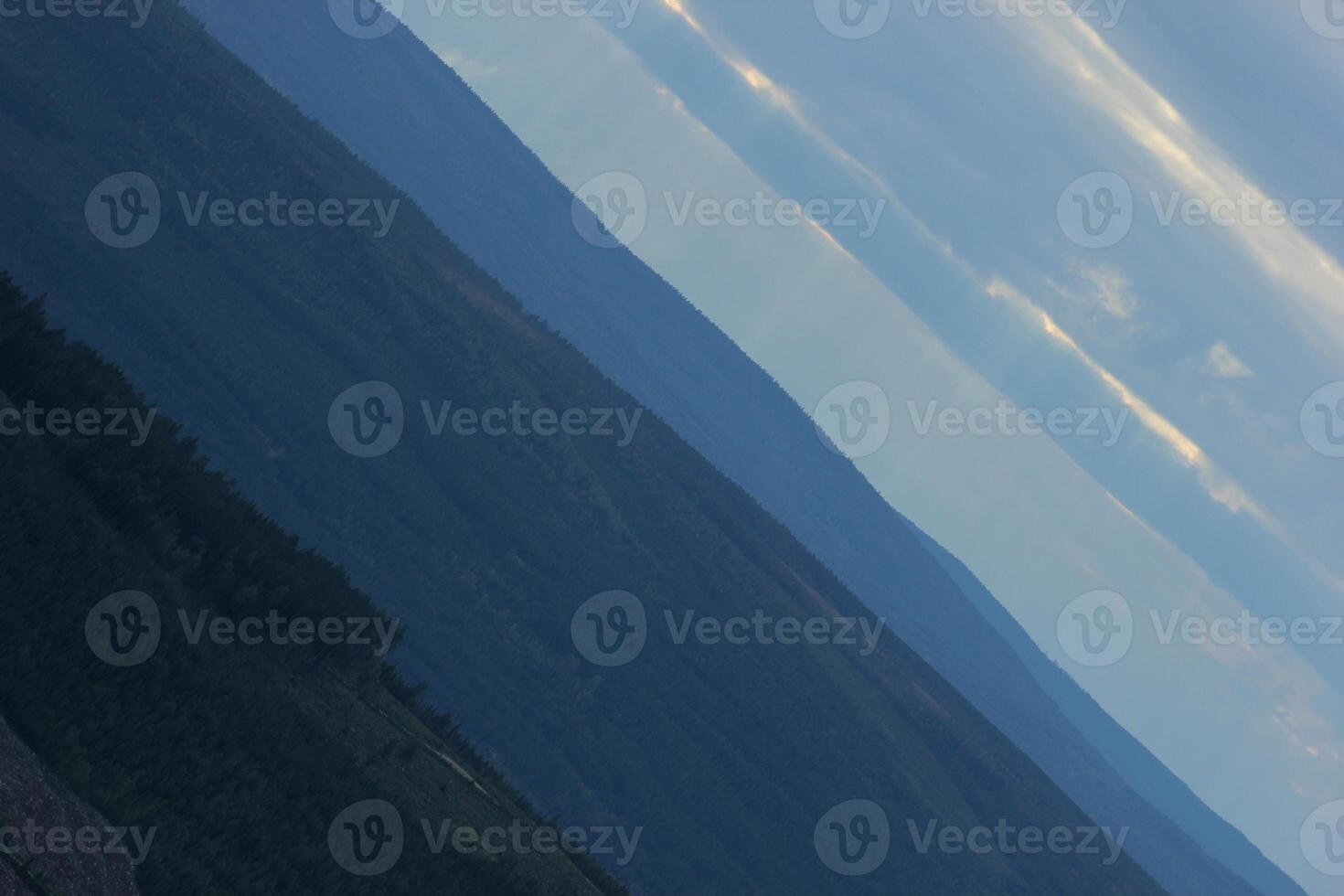 Different shades of blue seen from the mountain hastskar in Varmland, Sweden photo