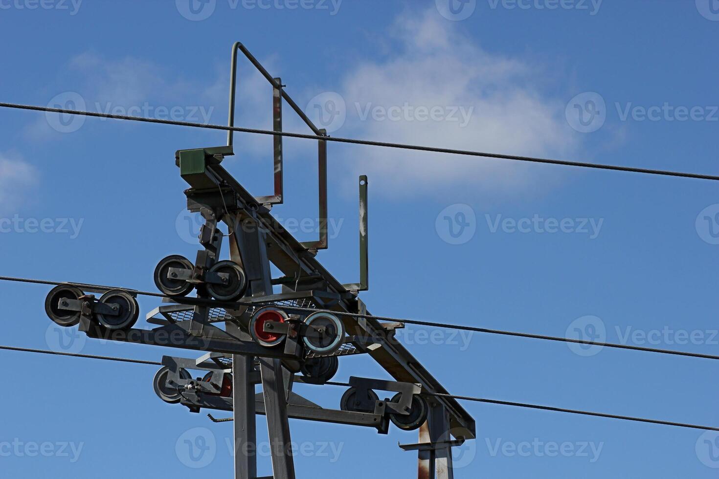 Mechanics of a ski lift. photo