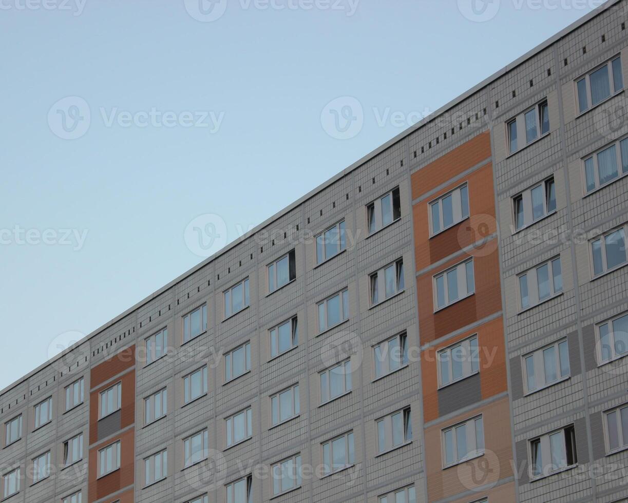 Part of generic building reflecting architectural style which was common in GDR photo