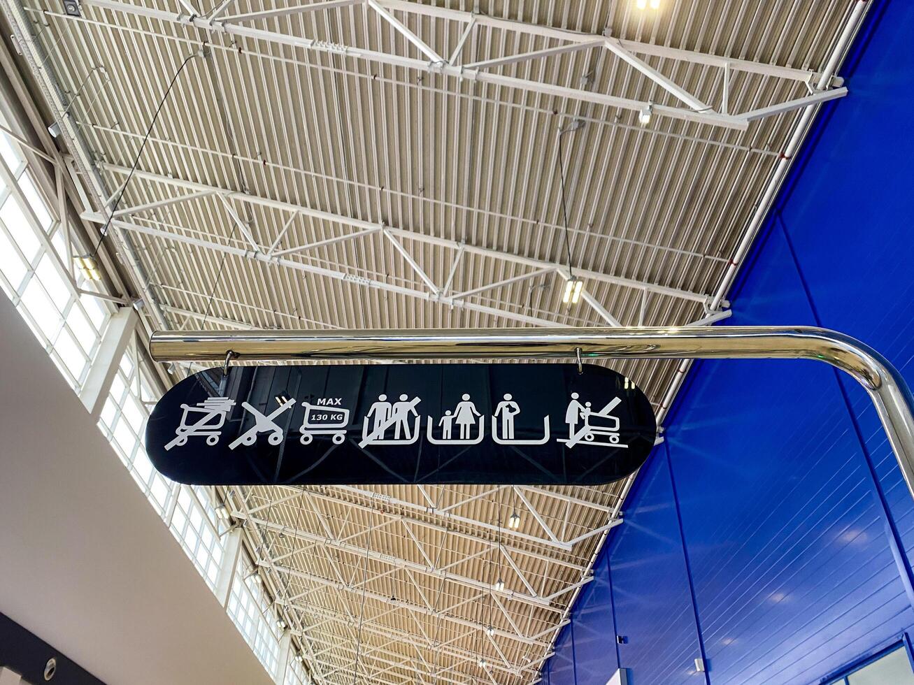 A sign in a building that says axel on it photo
