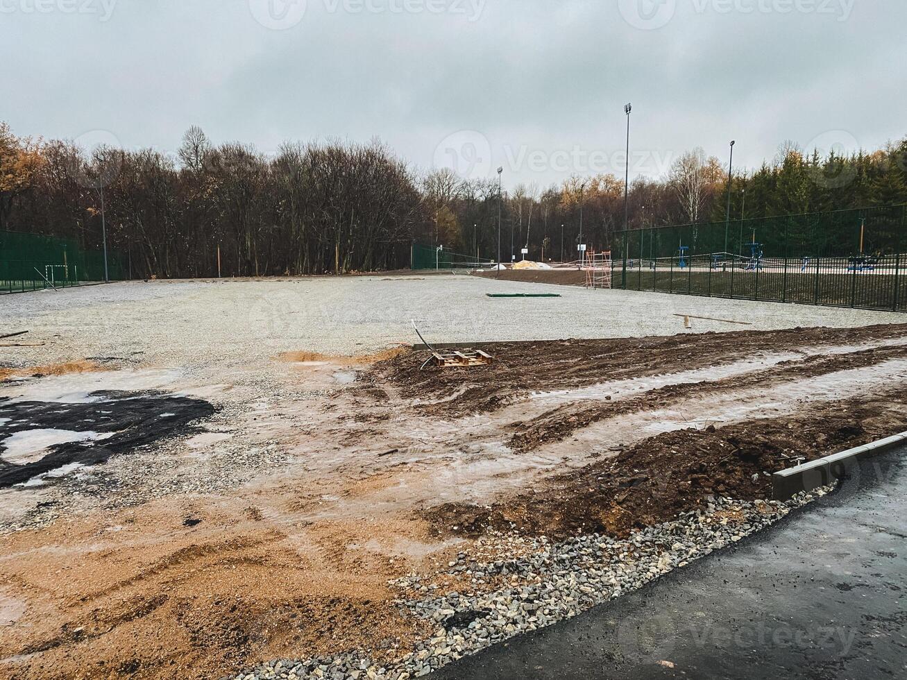 This overview highlights the current state of our construction site, focusing on ground preparation and essential site development activities photo