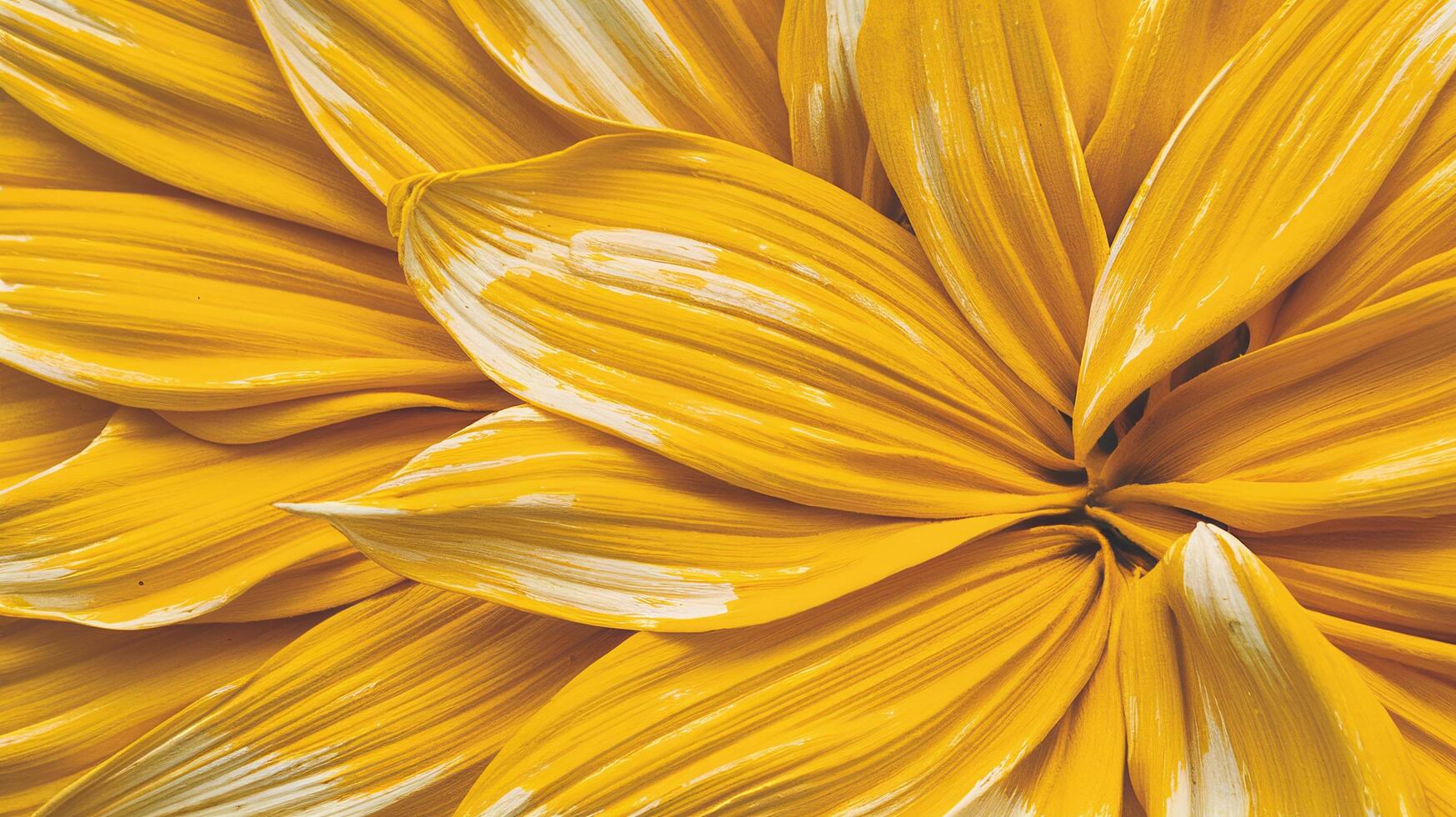 Bright Yellow Flower Petals Close-Up with Intricate Texture and Vibrant Details on a Nature Background photo