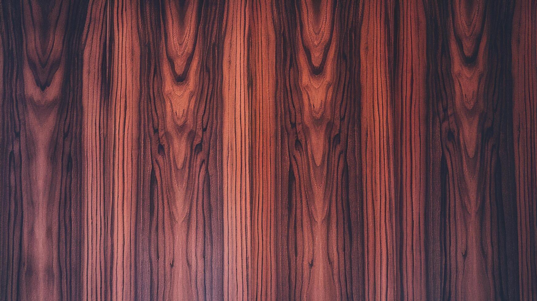 Closeup of Dark Wooden Panel with Symmetrical Grain Pattern and Rich Brown Texture for Elegant Design photo