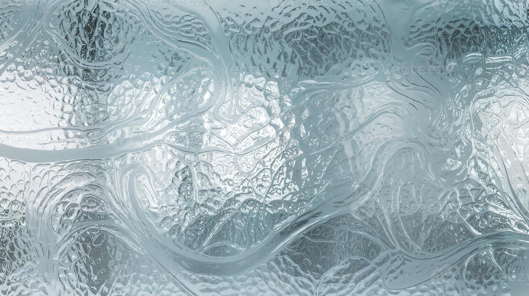 Textured Frosted Glass Pattern in Light Blue Tones with Abstract Waves and Organic Shapes Background photo
