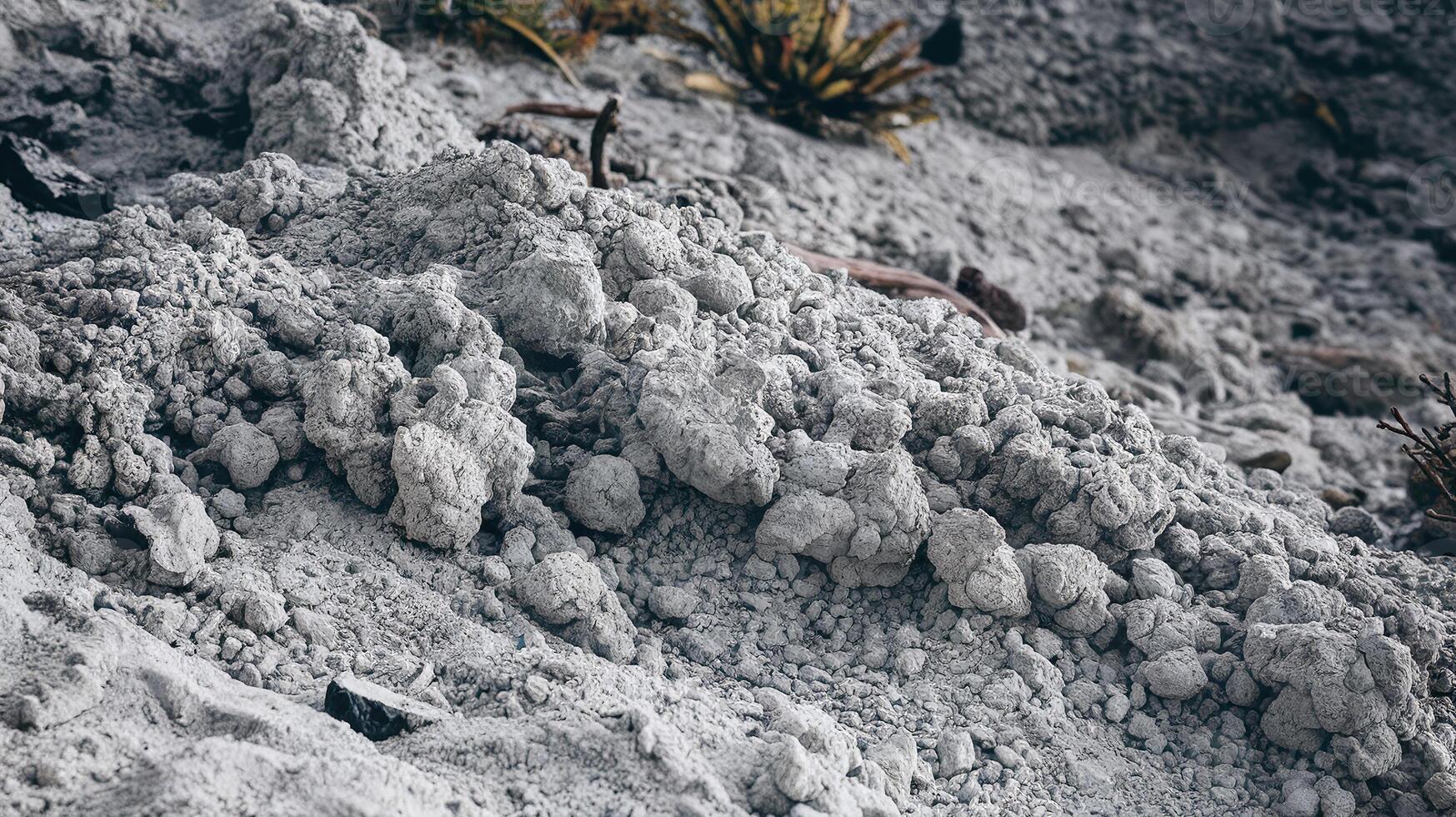 Dry Cracked Earth with Rocky Surface in Arid Outdoor Environment Representing Drought and Desolation photo