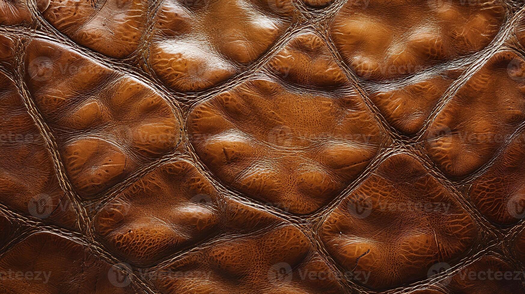 Closeup of Brown Textured Leather with Natural Grain and Pattern for Backgrounds and Design Projects photo