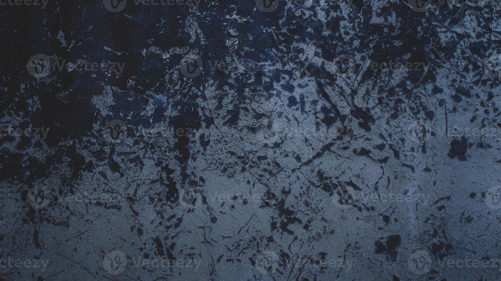 Dark Abstract Textured Background with Blue and Black Gradient and Grunge Rough Surface Details photo
