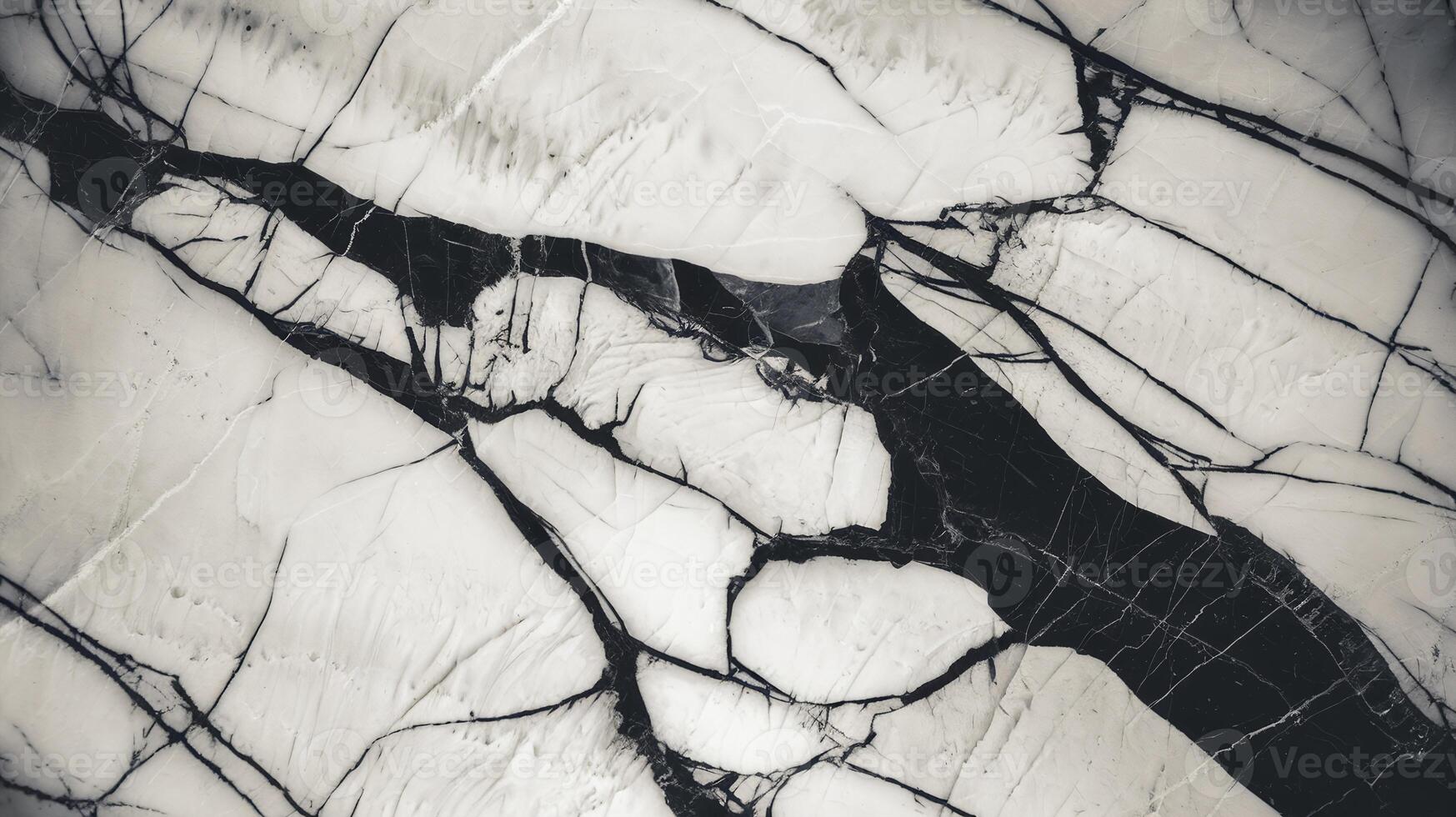 Abstract Pattern of Black Cracks on White Marble Texture with Natural Stone Design Aesthetic photo