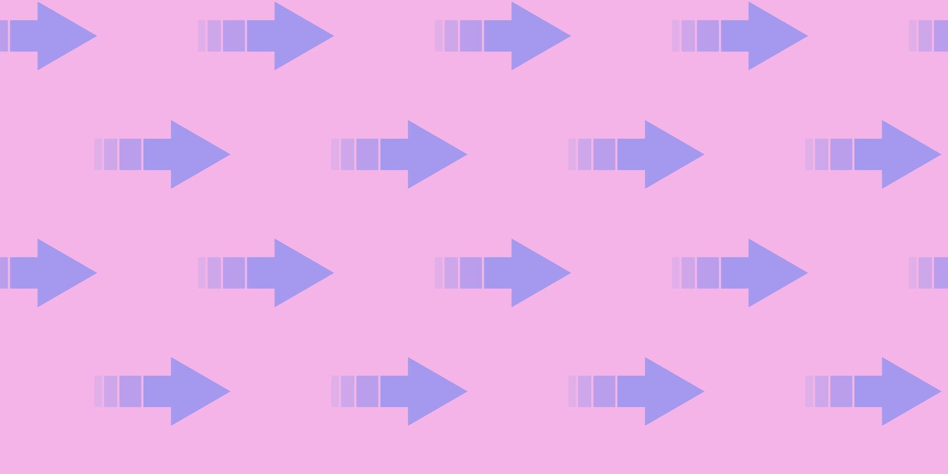 Pink background with blue arrows arranged in a repeating pattern showcasing simple design elements vector