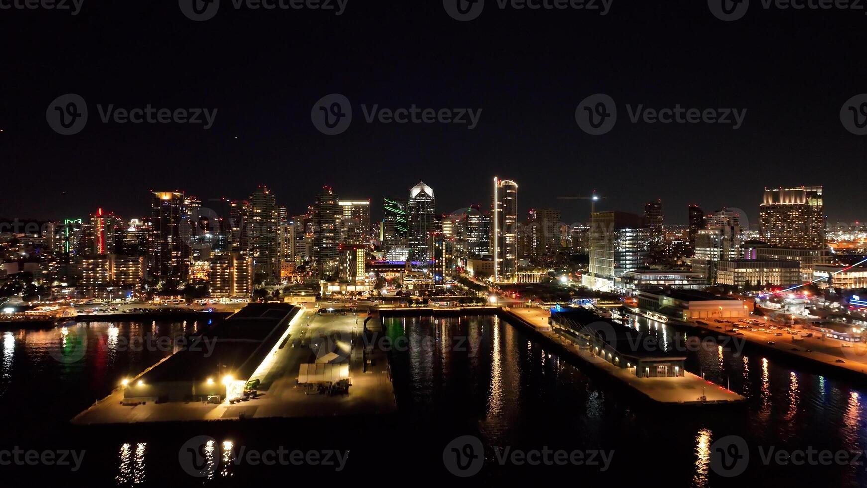 High Angle of San Diego Skyline in San Diego California in United States. Usa Bright. photo