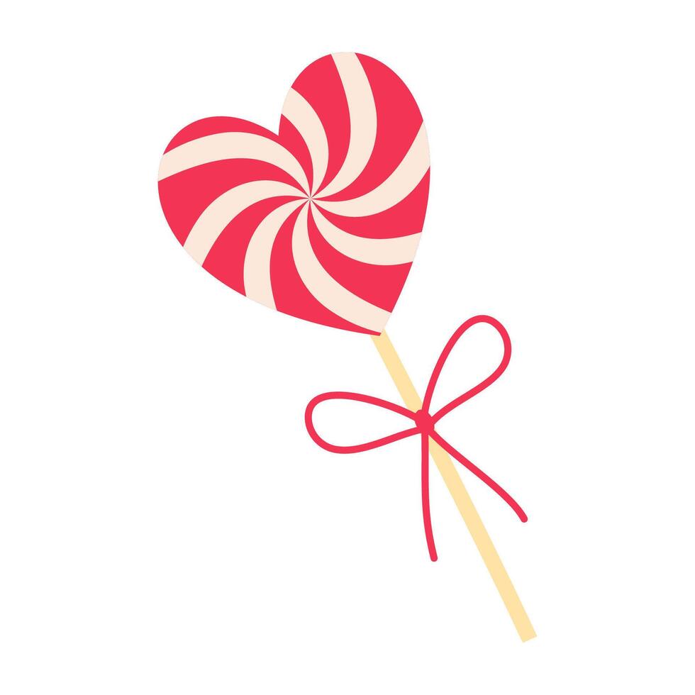 Valentines Day Themed Icons Flat Illustration vector