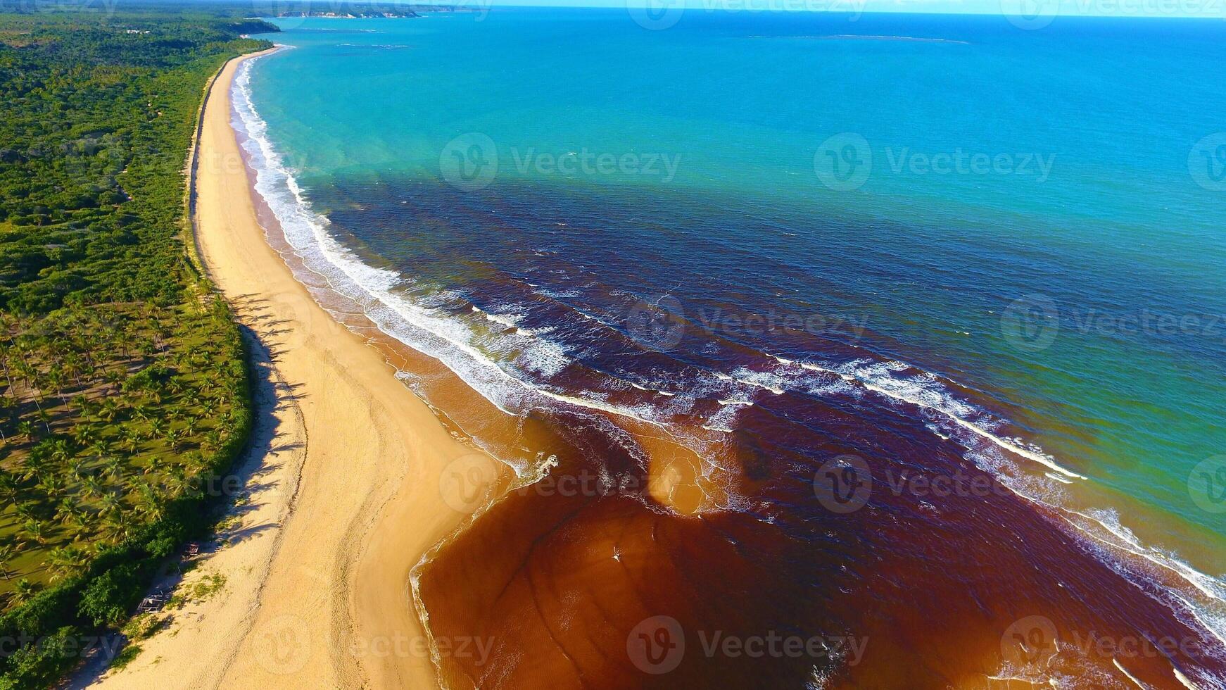 Stunning Trancoso Beach at trancoso in Bahia Brazil. Paradise Sunny. photo