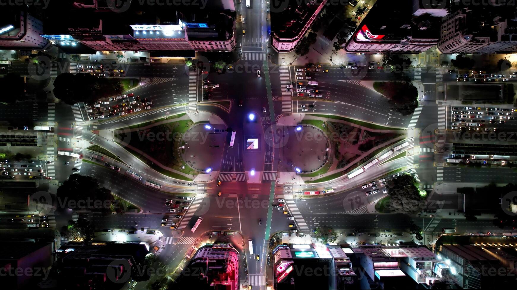 Above view of Obelisk Square in Buenos Aires Buenos Aires Argentina. photo