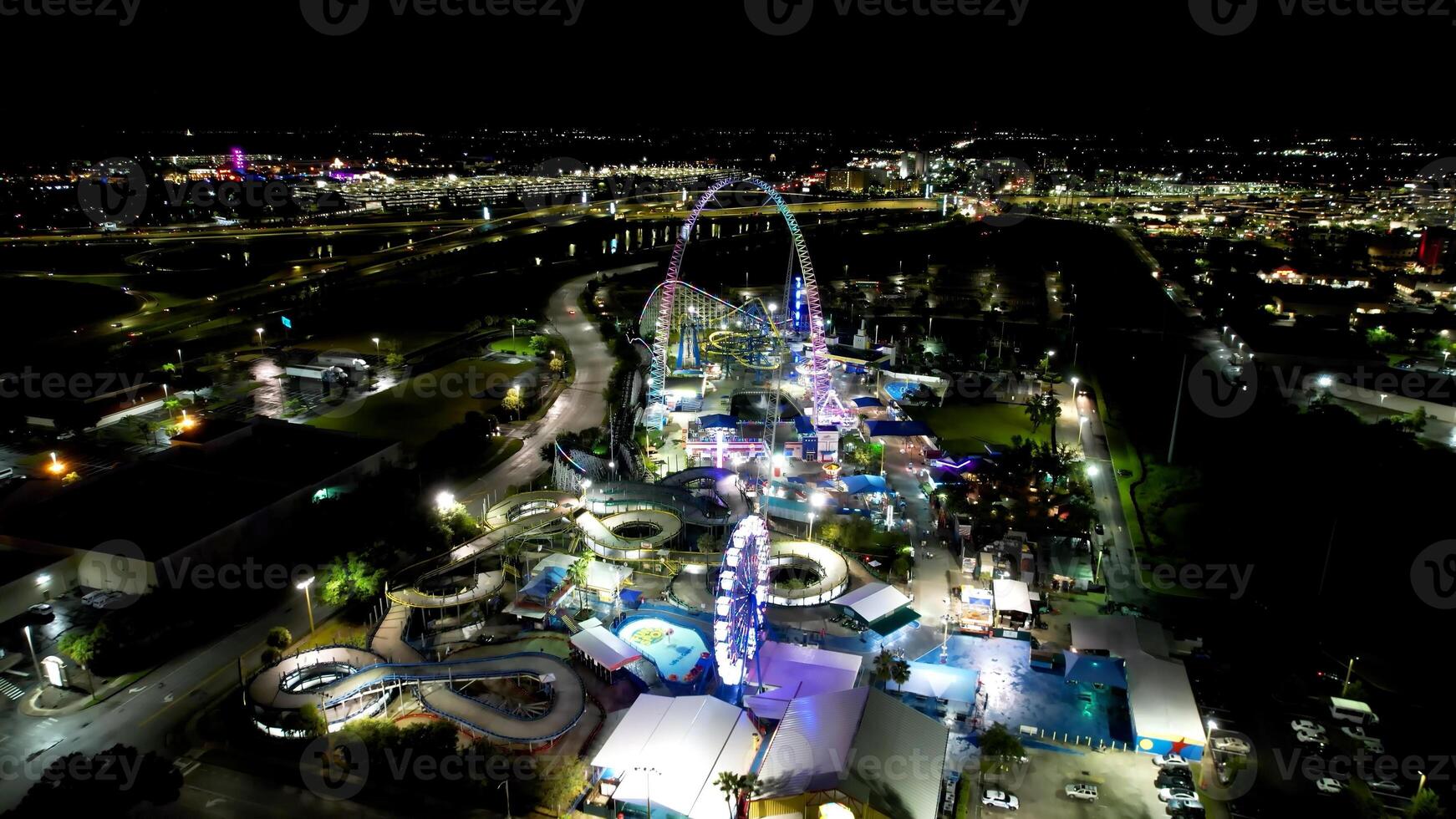 Scenic Colorful Amusement Park in Orlando Florida United States. photo
