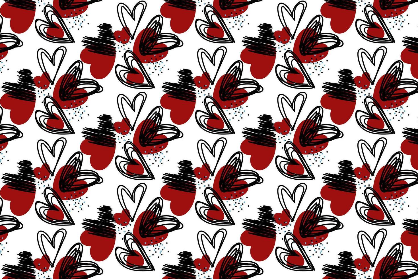 Seamless pattern with hearts vector