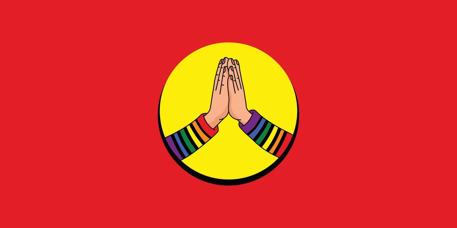 LGBT pride design symbolizes unity and acceptance, merging spirituality with inclusive advocacy vector