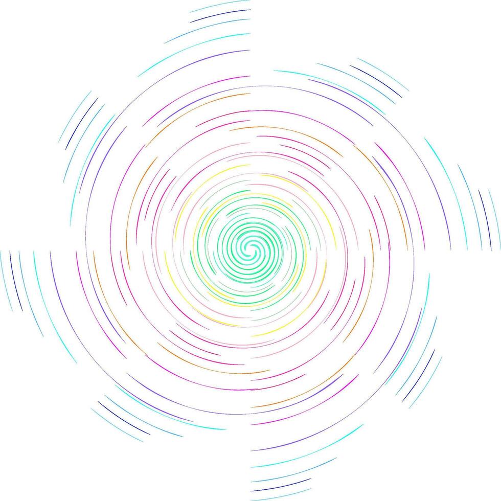 Abstract spiral curve on a white background. vector