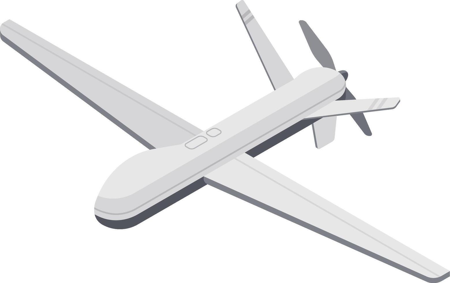 Modern unmanned aerial vehicle performing surveillance and reconnaissance operations, advanced combat drone technology for military applications vector