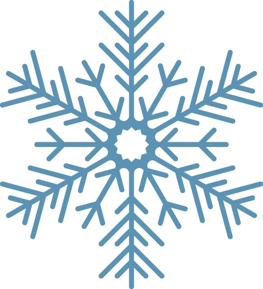 Stylized snowflake featuring intricate details, capturing the essence of winter, Christmas, and icy beauty, ideal for enhancing festive designs and winter themed projects vector