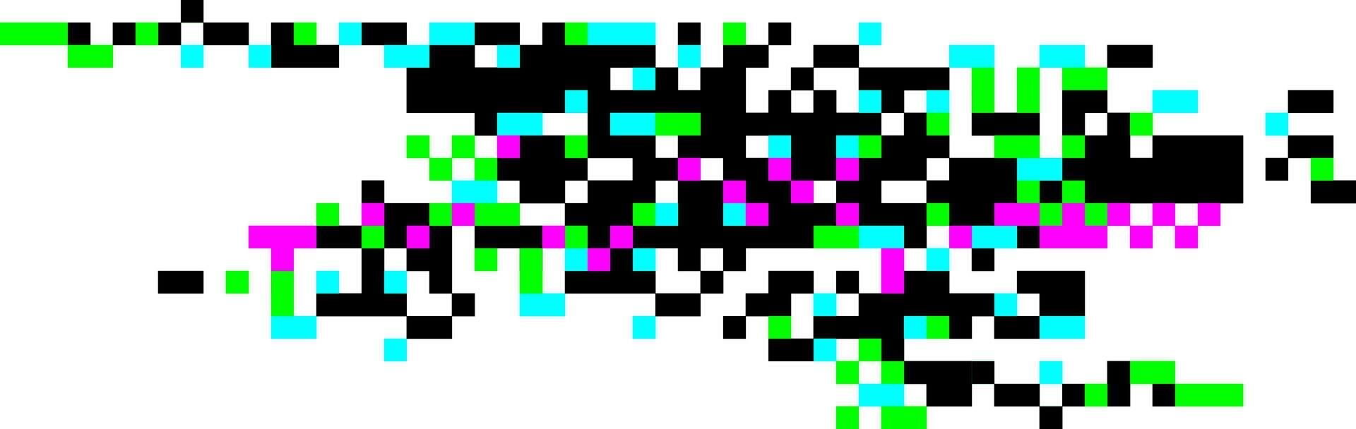 Pixelated abstract background featuring vibrant colors and a striking glitch effect, perfect for enhancing technology, game, or cyberpunk themed projects with a modern touch vector