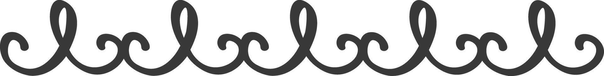Seamless repeating elegant border with swirls creating a sophisticated design, ideal for adding a touch of classic style to various projects vector