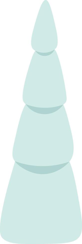 Minimalist light blue christmas tree celebrating christmas eve or new year's eve, with a simple and elegant design perfect for winter holidays vector