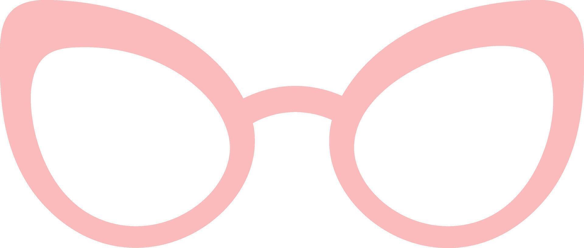 Pink cat eye glasses isolated on a white background embodying fashion and style, serving as a chic accessory for vision correction while exuding elegance and modern flair vector