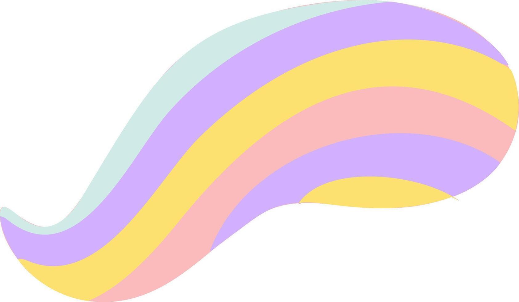 Pastel colored abstract wave creating a dynamic and vibrant design element is perfect for modern and trendy projects, adding a touch of elegance and sophistication vector
