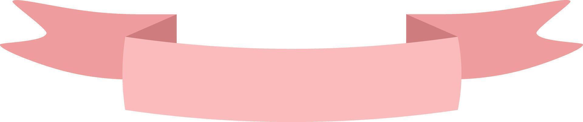 Light pink ribbon waving with copy space, creating a festive atmosphere ideal for celebration announcements, event invitations, or promotional materials vector