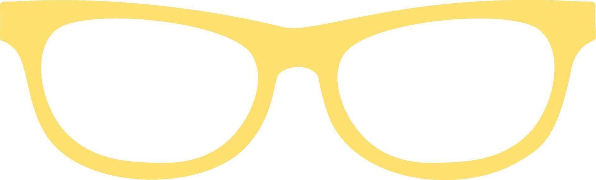Close up of stylish yellow thick rimmed eyeglasses isolated on a white background, representing fashion, vision correction, and personal style vector