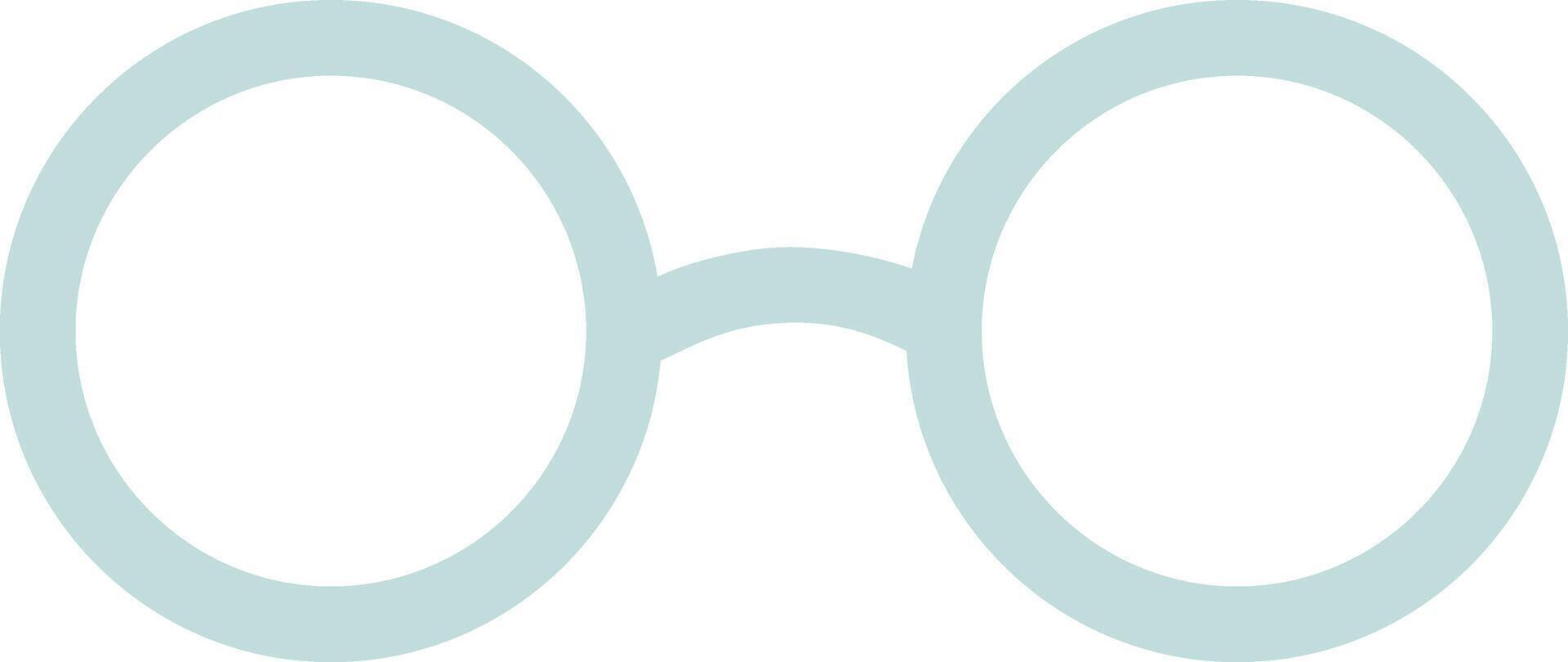 Light green round eyeglasses frame, isolated against a clean white background, symbolizes vision, wisdom, and intelligence while embodying style and modern fashion in accessories vector