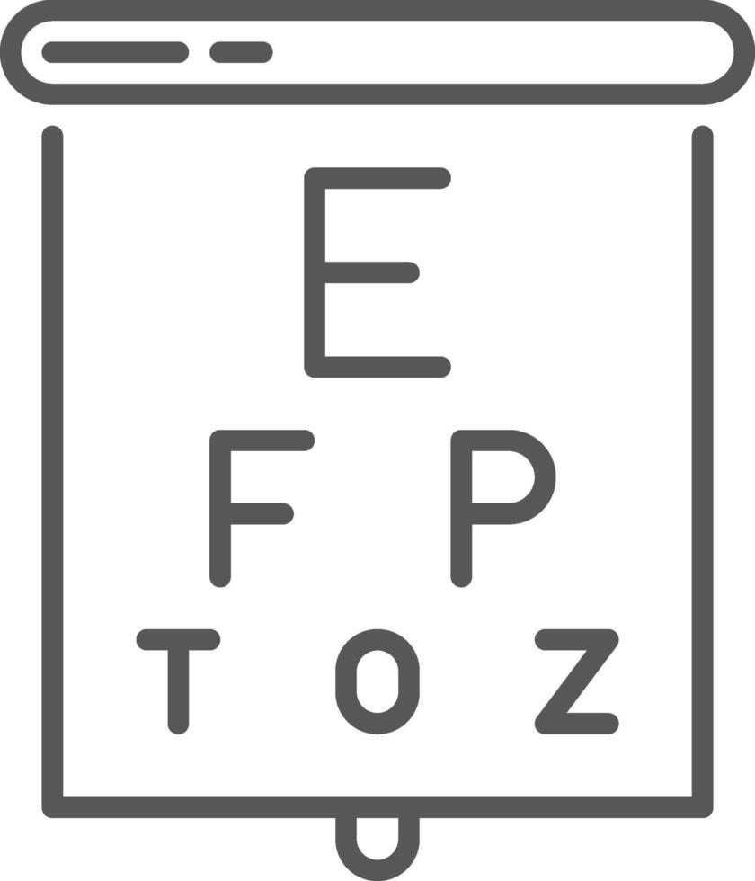 Online eye exam displaying letters on a digital screen, offering convenient and accessible vision testing through innovative telehealth technology for enhanced patient care vector