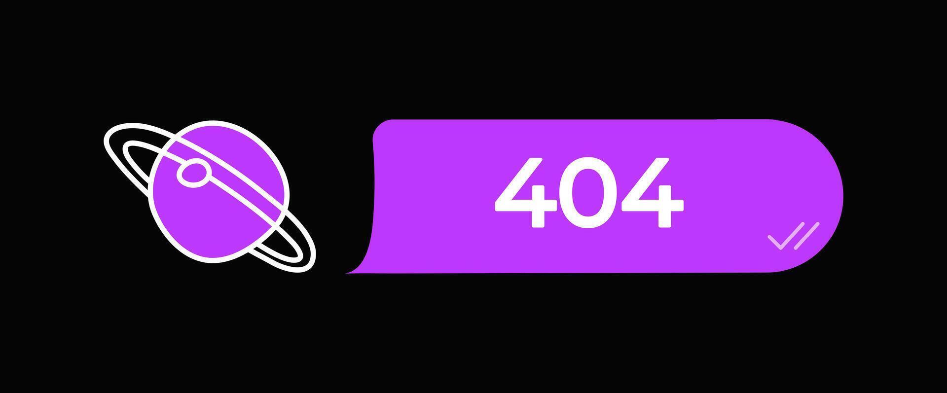 404 Page not found error. layout template vector