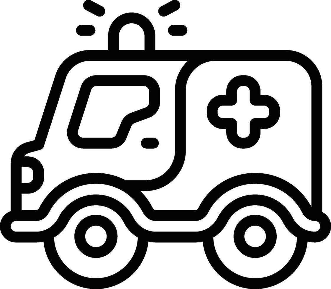 Ambulance Car Icon. Ambulance Hospital Emergency Vehicle Icon vector