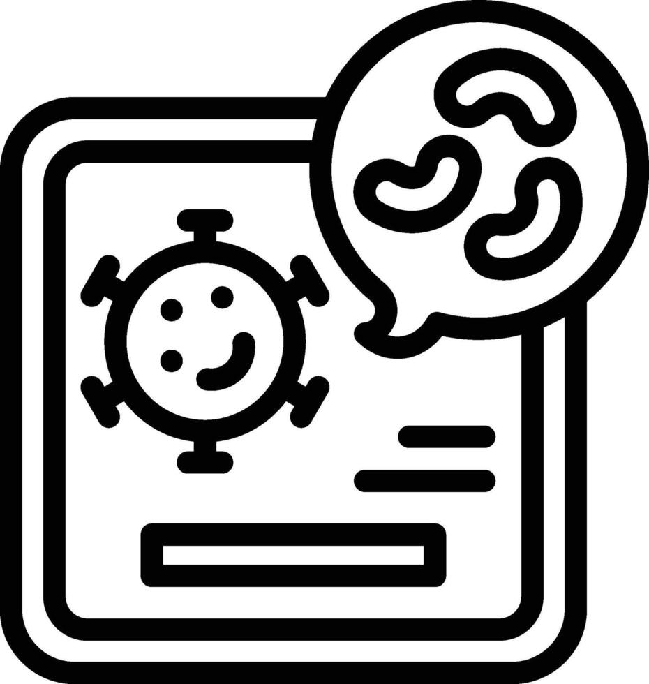 Bacteria Icon. Bacteria test icon vector