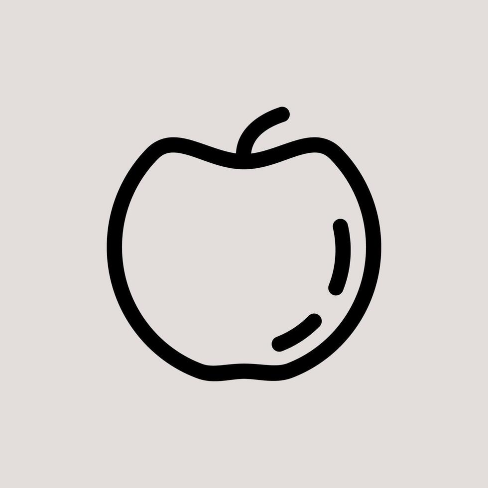 Design Illustration graphic of apple icon with line style. Suitable for UI, mobile design, web design, etc vector