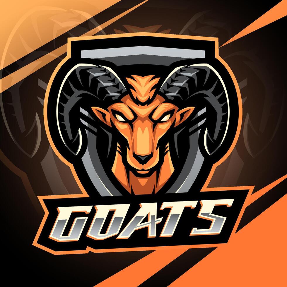 Goats head mascot logo vector