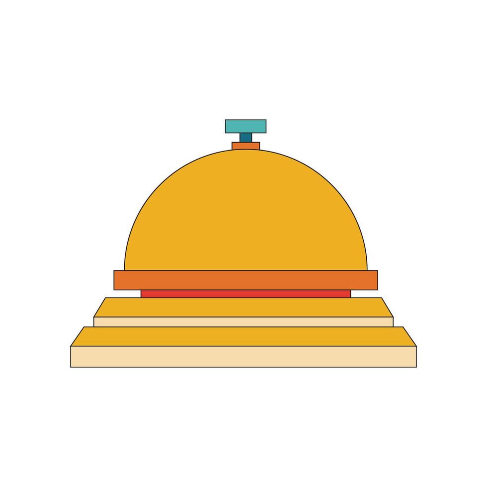 Illustration bell ring retro unique design with blank background vector