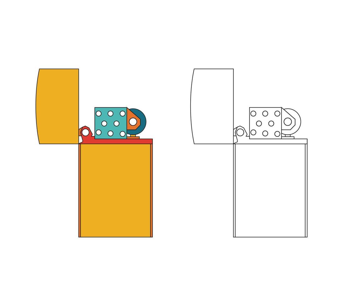 Illustration lighter unique design retro with blank background vector