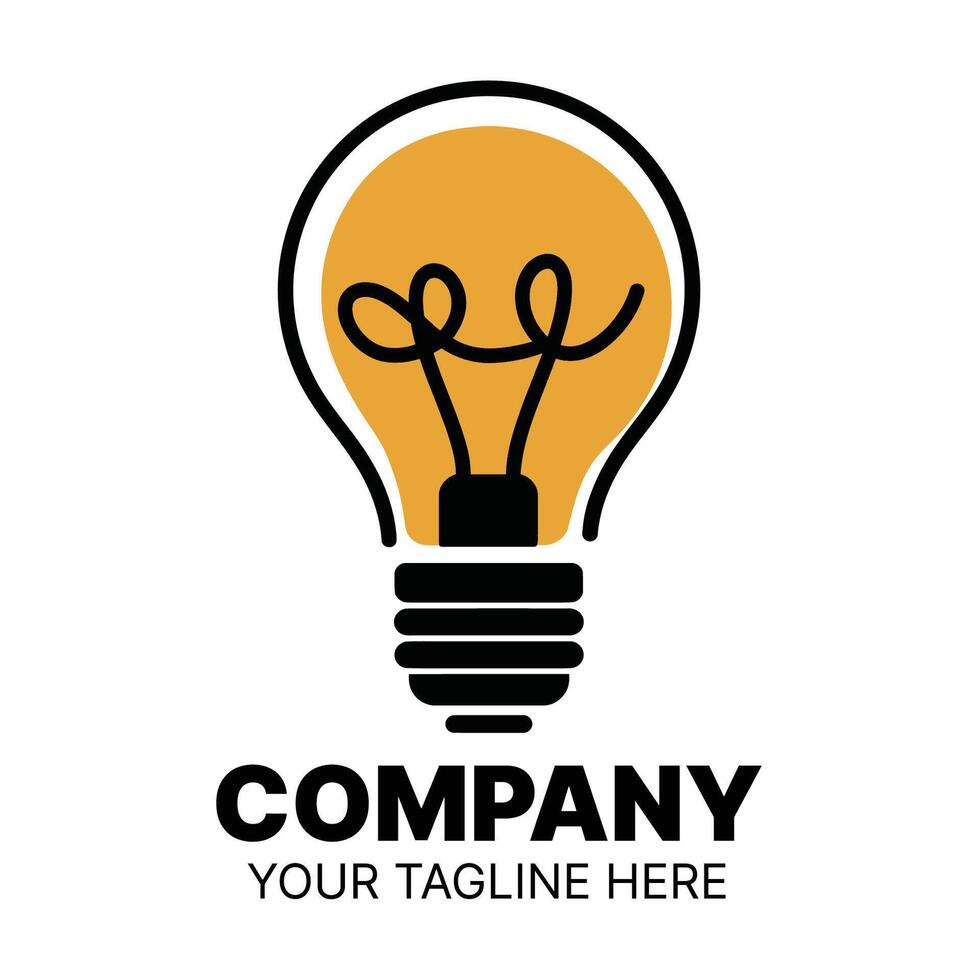 Modern Lightbulb Logo Design for a Company vector