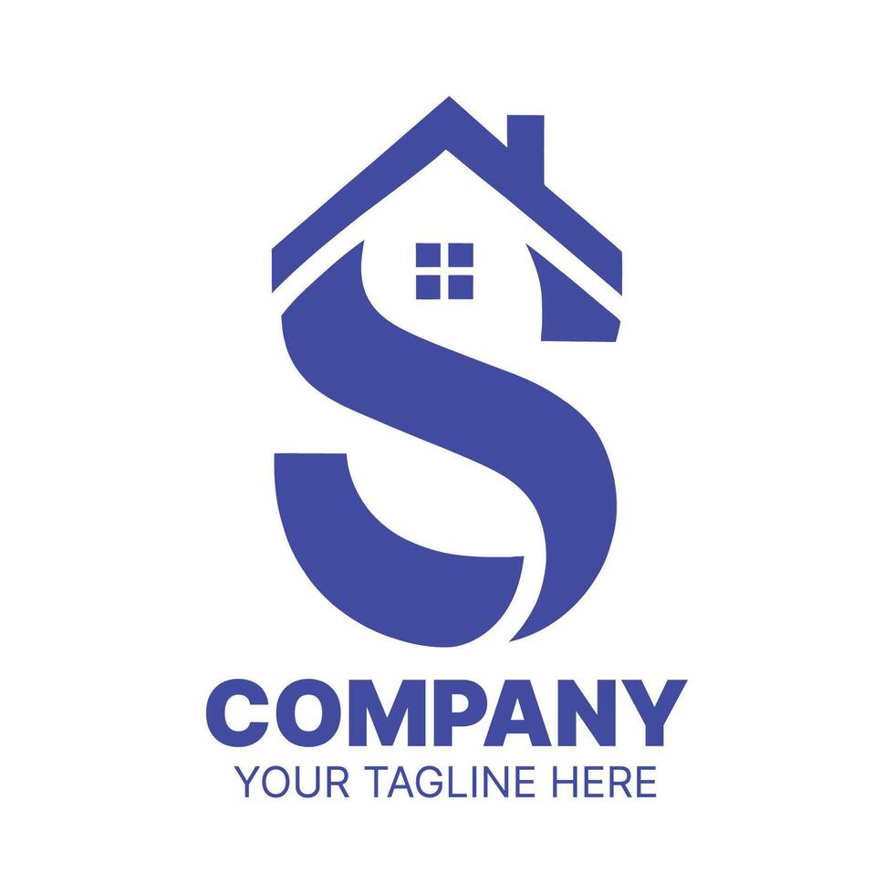 Modern Real Estate Logo Featuring the Letter S. vector