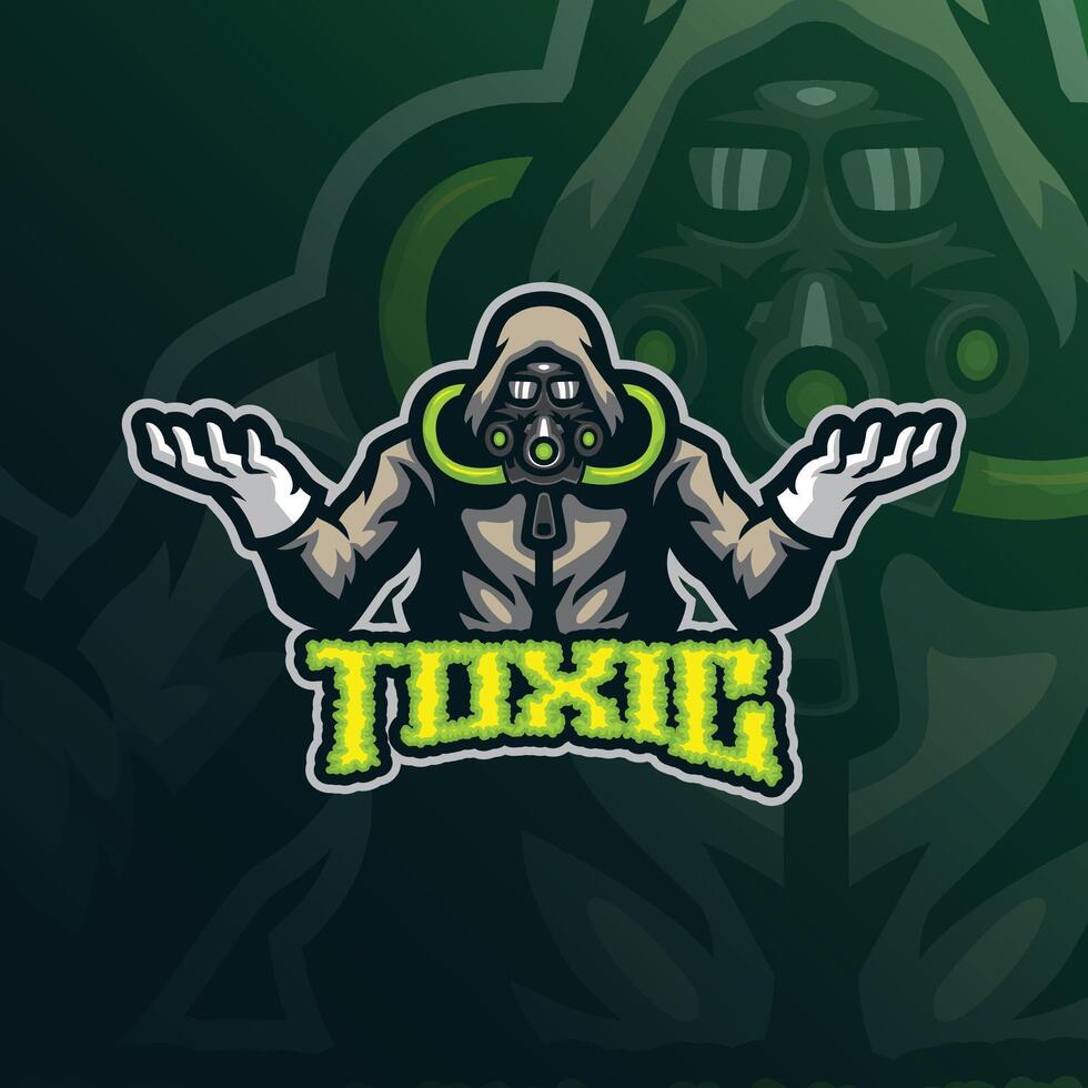 Toxic mascot logo design with modern illustration concept style for badge, emblem and t shirt printing. Toxic illustration for sport team. vector