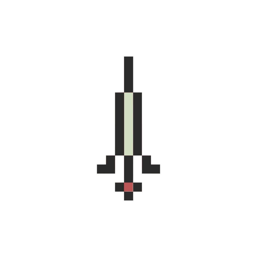 syringe pixelated art vector