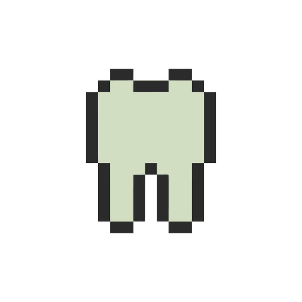 tooth cute pixelated vector