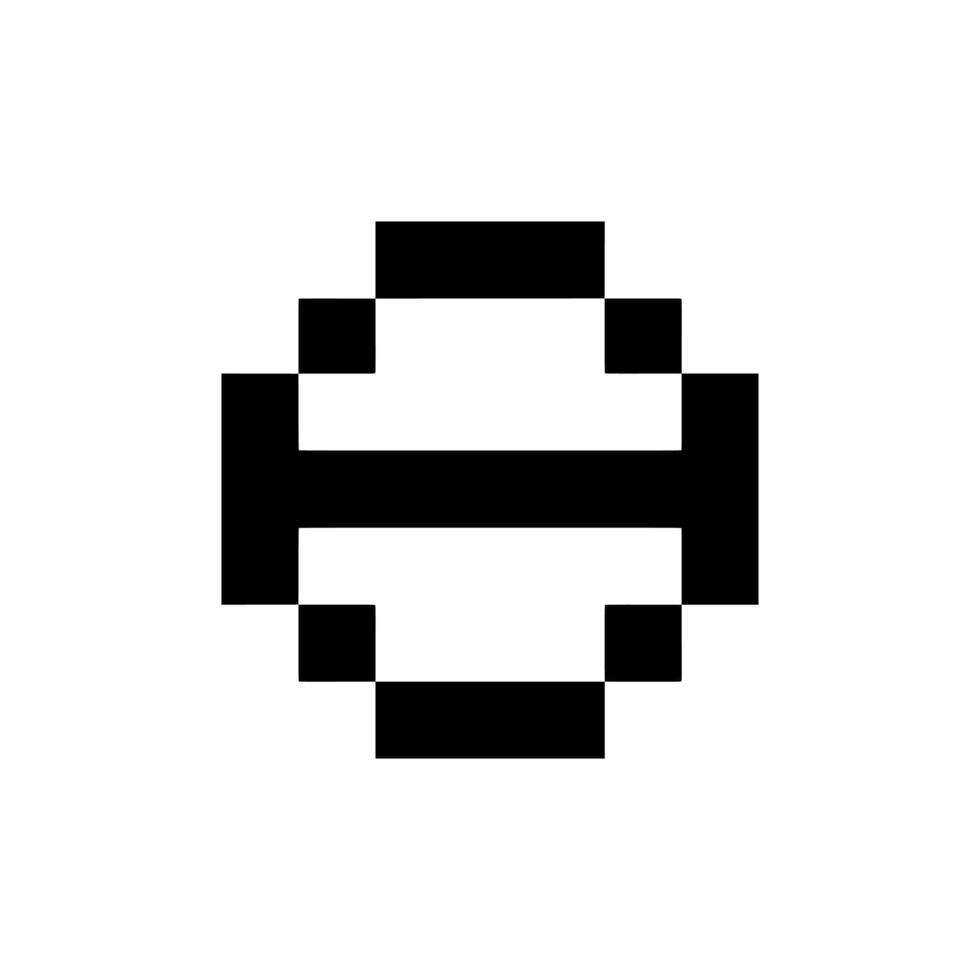 round shape pixelated vector