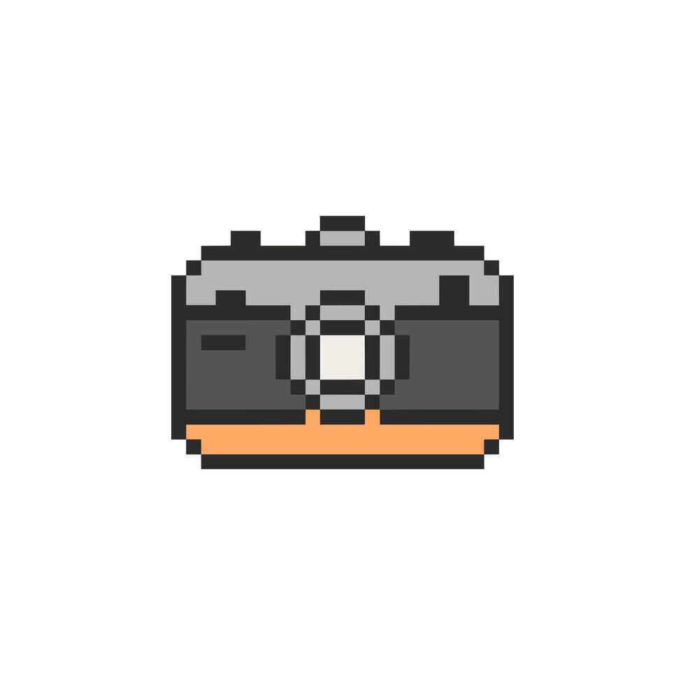 cool camera pixel art vector