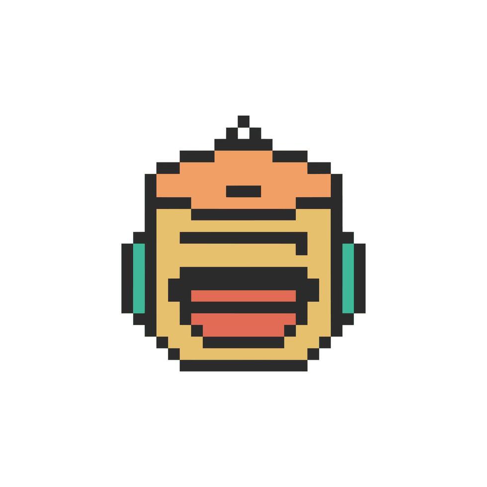 kid backpack pixelated vector