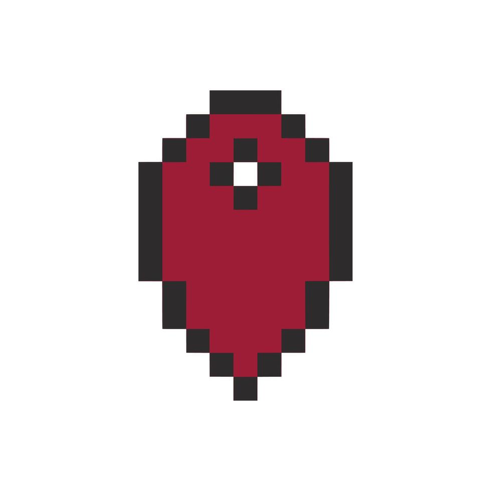 red mark map vector
