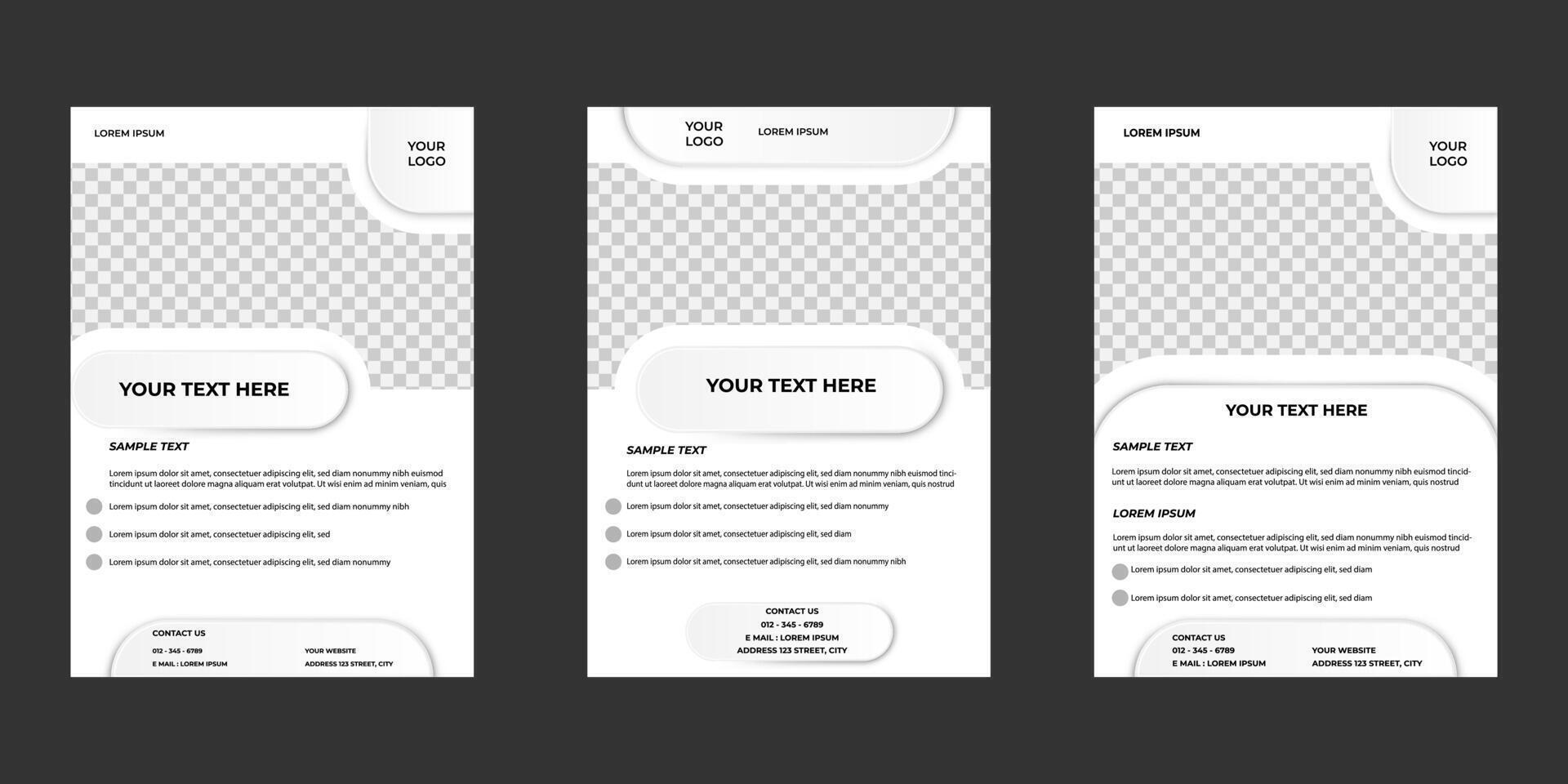 minimalist business flyer template to boost brand visibility vector