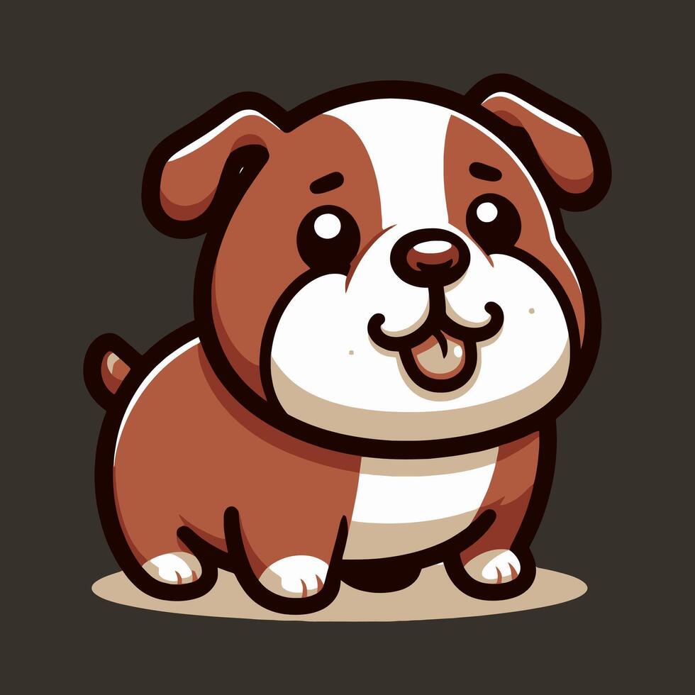 a cartoon dog with a big smile on its face vector